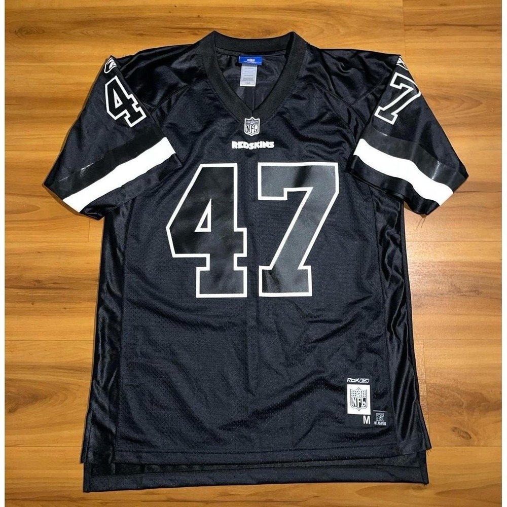 Reebok NFL "Blackout" Alternative Washington Redskins #47 Cooley Football Jersey